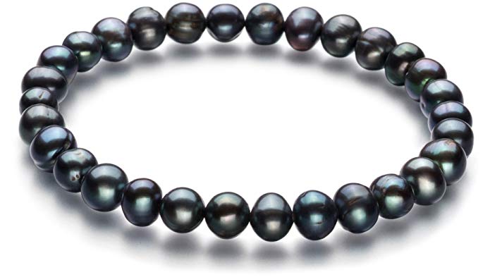 Bliss Black 6-7mm A Quality Freshwater Cultured Pearl Bracelet
