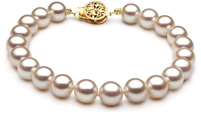 White 7-8mm AAA Quality Freshwater Cultured Pearl Bracelet