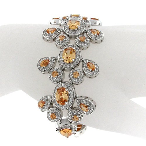 Very Chic & Fancy Bracelet with Champagne Amber CZs