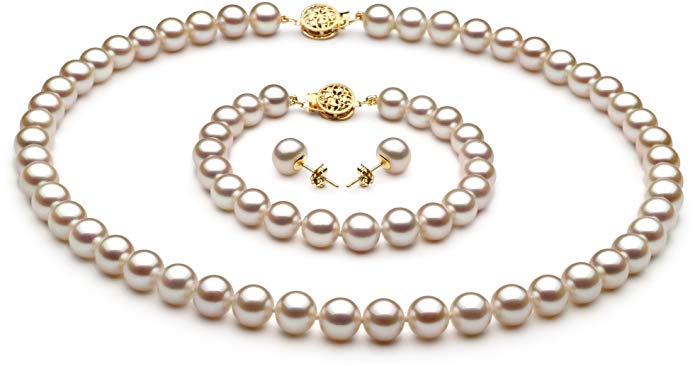 White 7-8mm AAA Quality Freshwater Cultured Pearl Set